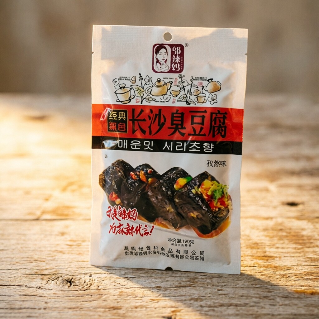 街头热辣鲜香醇厚鲜香在舌尖交织特产黑色长沙臭豆腐孜然味豆腐干