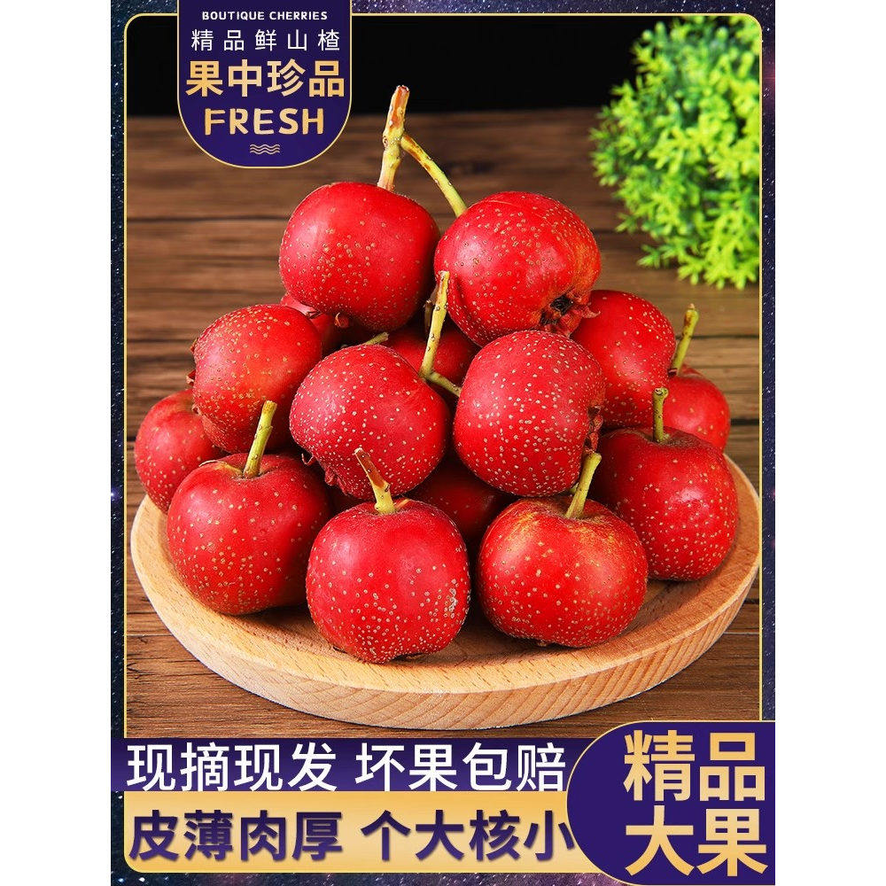 山楂鲜果山里红金星大五棱山楂包邮新鲜特级大果糖葫芦独立包装