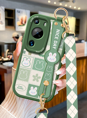 春天绿色适用华为mate30Pro挂绳P60手机壳P50E斜挎P40保护套P30pro可背带Por新女款Art跨腕带防摔全包5G软壳