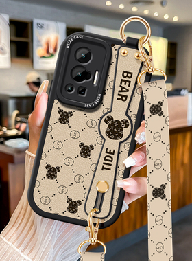 暴力熊适用VIVO X70Pro手机壳新款X60t斜挎挂绳X50防摔X27高级X23幻彩版背带腕带X100女款X90保护套X80软壳5G