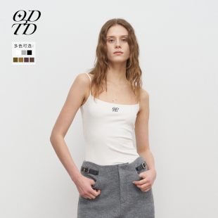 基础内搭logo刺绣无袖 新款 ODTD25秋季 吊带上衣女 设计师女装