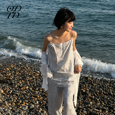 航海系穿搭套装吊带裙