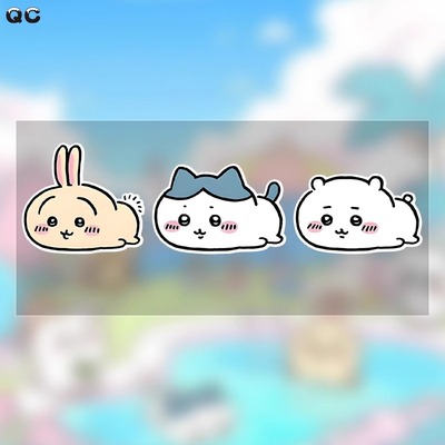 吉伊卡哇chiikawa汽车卡通贴纸小八乌萨奇动漫可爱电动车装饰车贴