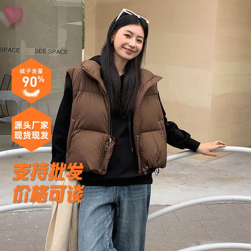 亮世秋羽绒服冬季韩版马甲女短款立领加厚泡芙款保暖时尚高级感