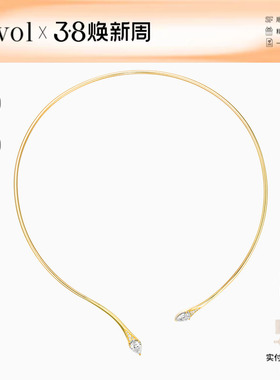 【明星同款】Cevol新奢钻石曜蛇系列18K金灵动水滴钻石项链Coker