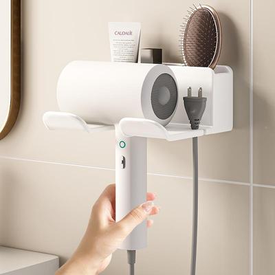 新款1卫生牙刷吹风机一脸体置打物免孔壁挂浴室间洗池梳子支架收