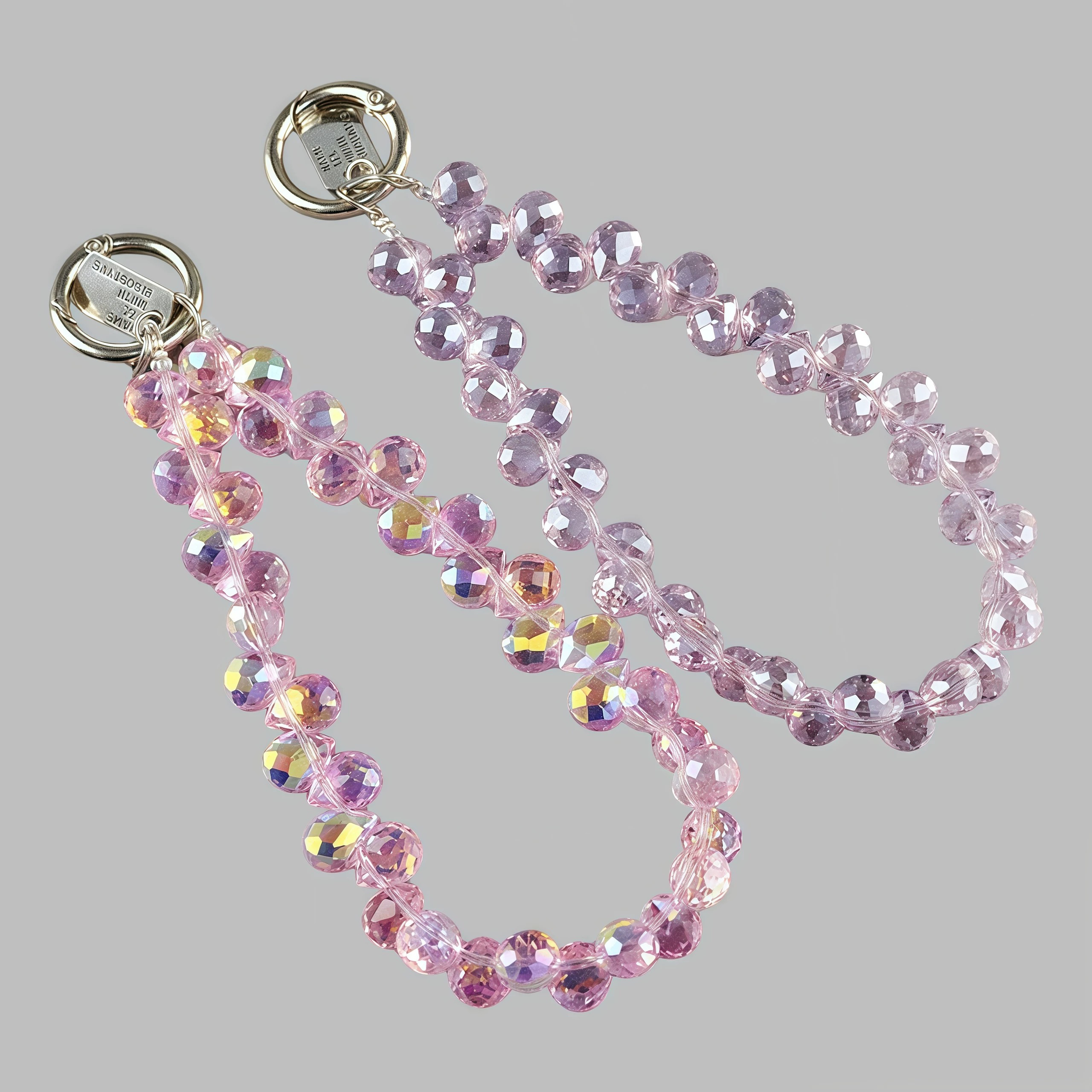 原创设计水晶手机链女款手腕带链条小众精致珠子手机挂绳新款挂饰