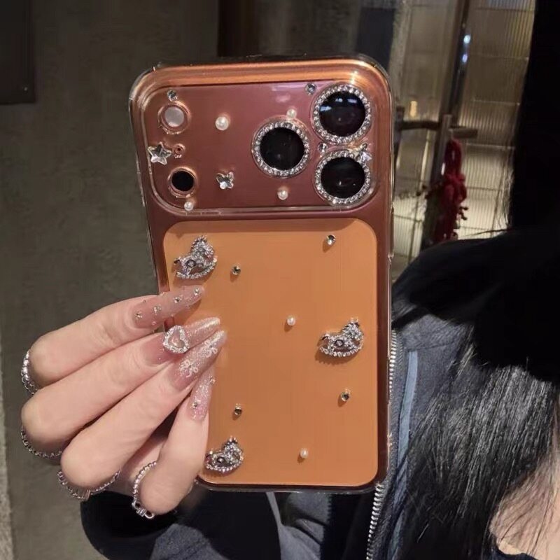 新款点钻水钻摇摇马奢华高级感适用苹果17手机壳iPhone16promax保护套15pro防摔14千金风13名媛风女款12个性