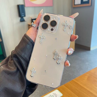 适用苹果17promax手机壳新款iphone17超薄钻石珍珠17pro高级感16全包防摔15透明14的硅胶pm小众女款超火ins风