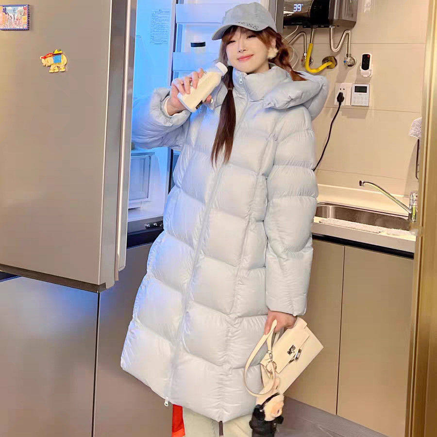 简若95白鸭绒羽绒服女中长款2026冬季加厚宽松云朵泡芙官方旗舰店