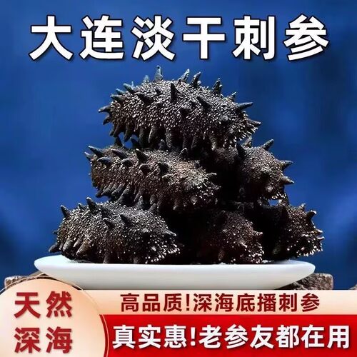 大连纯野生海参干货淡干海参辽参刺参长岛海参深海辽刺参礼盒顺丰