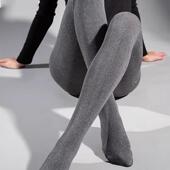 日本银丝波浪纹立体提花针织女连裤 袜300D春秋薄款 灰色打底袜