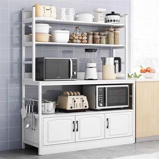 厨房置物架家用落地多层微波炉收纳架菜篮调味料架储物柜置物 新款