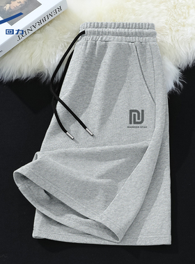 回力潮牌灰色运动短裤男款夏季潮流宽松百搭休闲中裤男生五分裤男