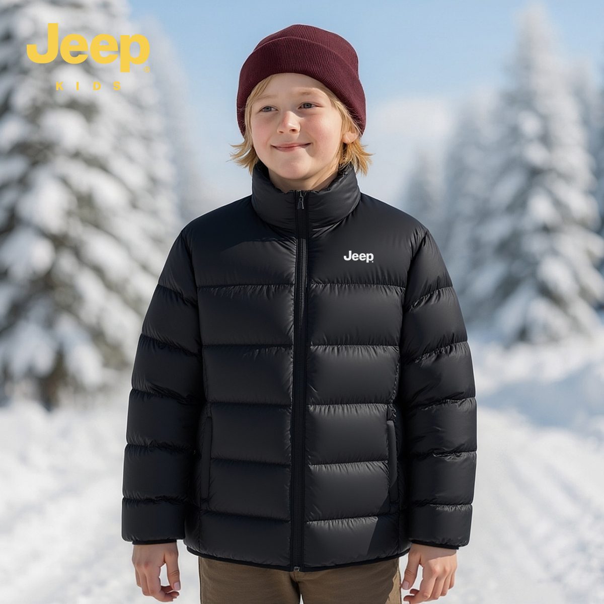 Jeep吉普男童立领羽绒服