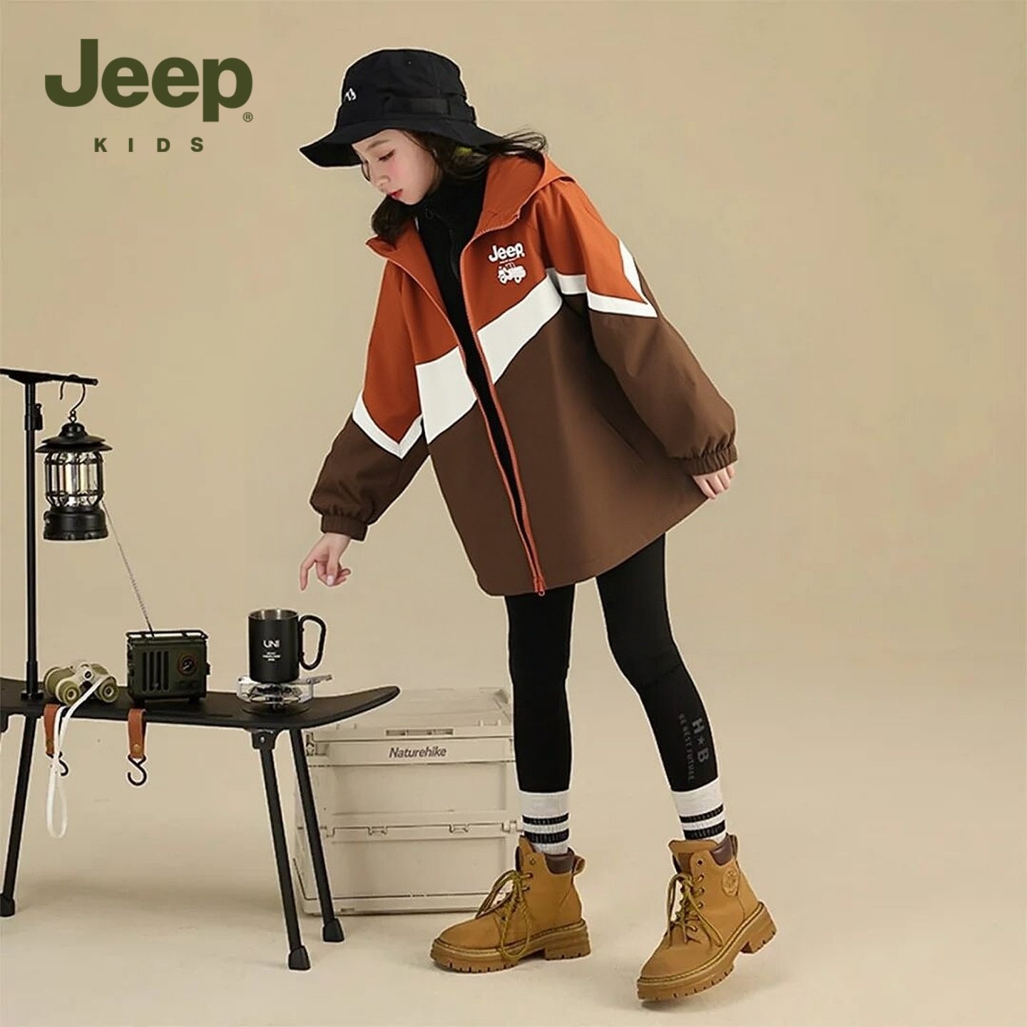 Jeep吉普童装女童冲锋衣2025秋冬新款儿童外套中大童休闲百搭上衣,童装/婴儿装/亲子装,儿童冲锋衣,淘宝优惠券,粉丝福利购,淘宝优惠卷