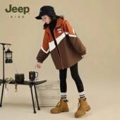 Jeep吉普童装 女童冲锋衣2025秋冬新款 儿童外套中大童休闲百搭上衣