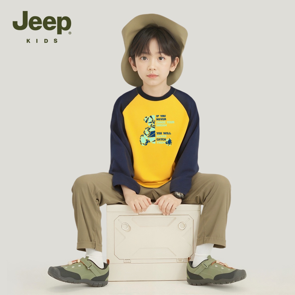 Jeep吉普童装男童长袖T恤