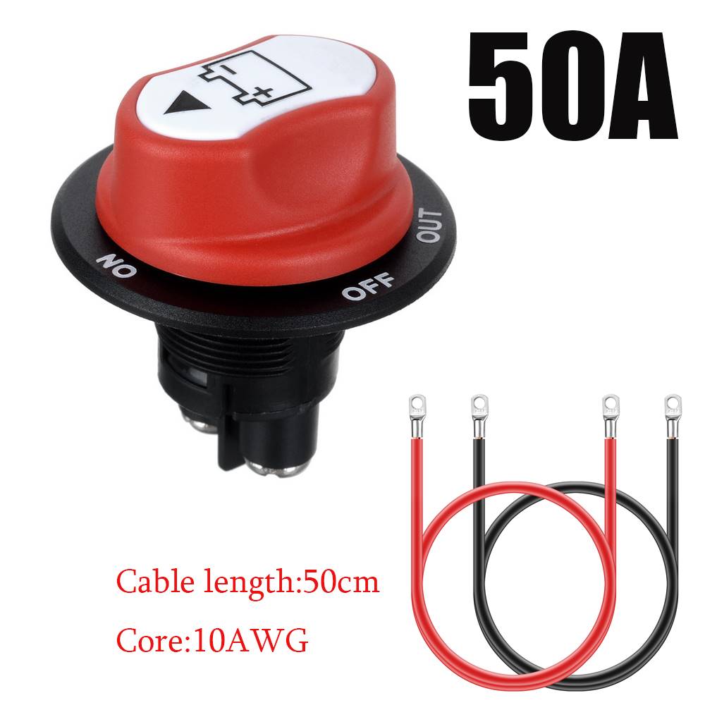 汽车房车电瓶断电开关电流100A蓄电池电源断电防漏电保护开关带线