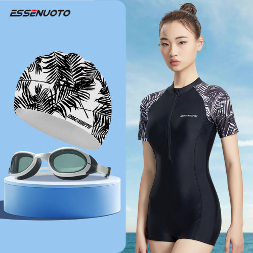 essenuoto女士连体平角泳衣套装
