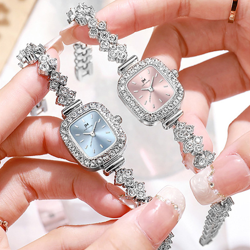 DOM联名JM 坚守139道生产工序 轻奢ins风满钻女表 L1