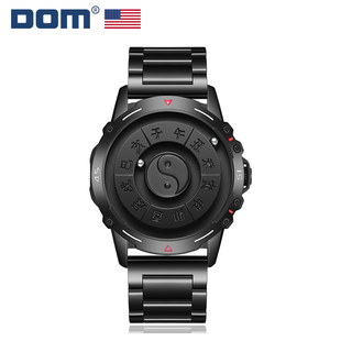 DOM 无镜面黑科技炫酷创意设计国潮十二时辰防水石英男表 1737