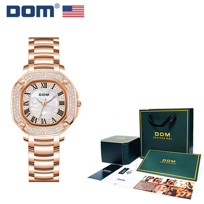 DOM腕表 玫瑰金ins风女士腕表 G-1573G-9M
