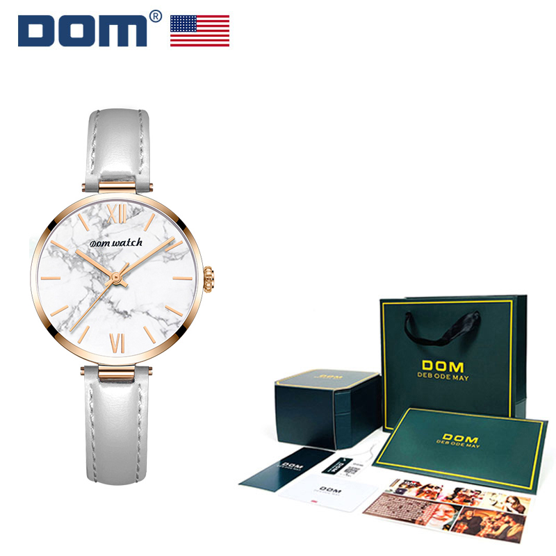 DOM腕表 坚守139道生产工序 时尚轻奢石英防水女士手表 G-1286