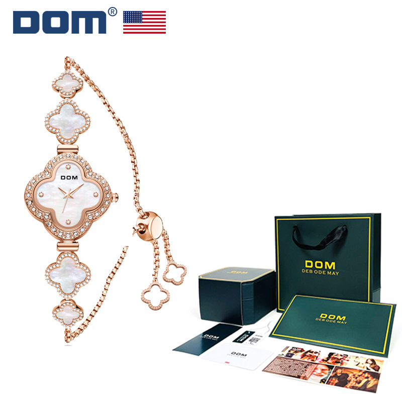 DOM腕表轻奢高级感手表爆款防水四叶草手链手表G-1638G-7M