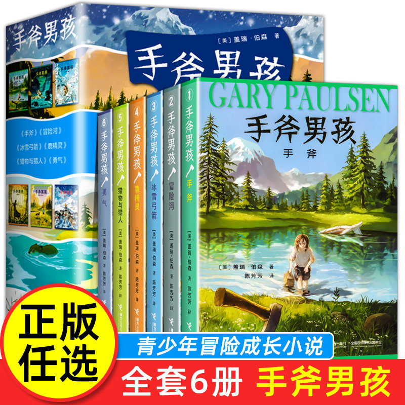 手斧男孩系列全套6册纽伯瑞儿童文学奖作品 经典儿童冒险小说 三四五六年级小学生必课外阅读书籍 心灵成长探险故事勇气接力出版社
