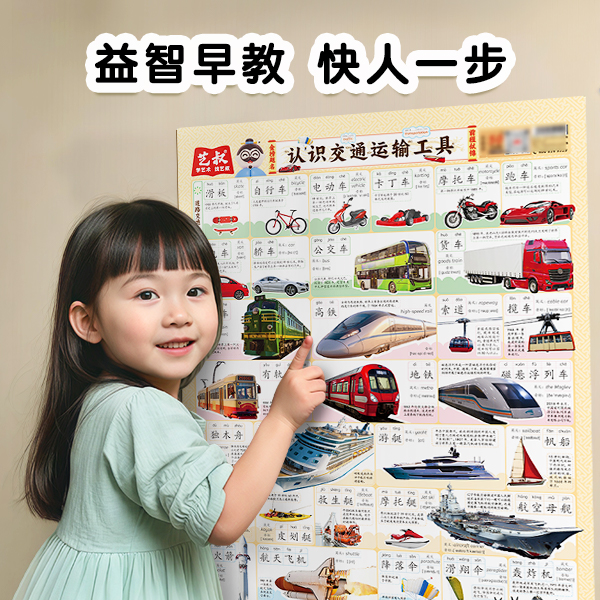 接认知挂图幼儿早教学习无声学说话婴幼儿启蒙拼音识字卡墙贴读书墙贴画绘本0到3岁幼儿启蒙绘本益智早教宝宝睡前故事启蒙认知