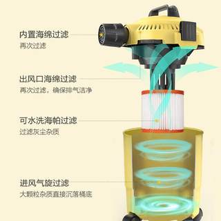 亿力吸尘器大吸力家用吸拖一体机美缝小型装修专用干湿桶式工业用