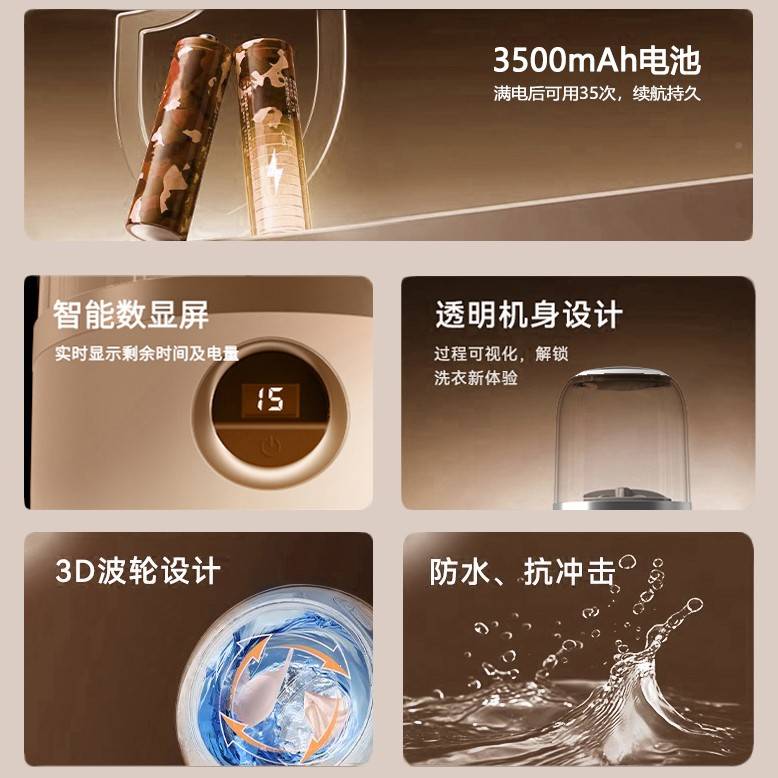 免用安装迷09628线你衣子洗洗衣袜机内裤专All小型内线 可无携洗