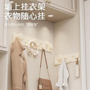 钩关挂玄衣免服打强孔挂钩71434力钩粘胶卧室 门挂后挂衣衣挂壁式