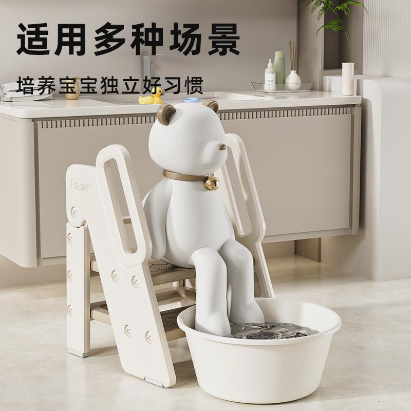 宝宝洗高手折阶童洗脚凳踏儿WWB垫洗脸婴楼梯漱凳台台幼踩凳脚儿
