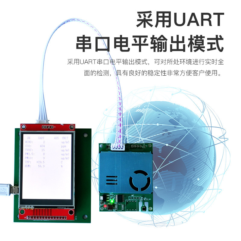 德国品质传感器环境检测仪o空气体质量PM2.5PM10温湿度C02甲醛TVO