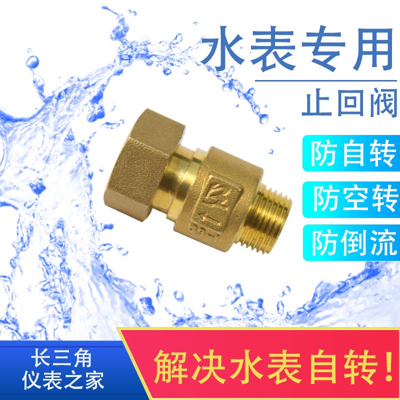 德国品质铜止回阀表前止回阀防自转水表逆止阀P弹簧解决水表自转