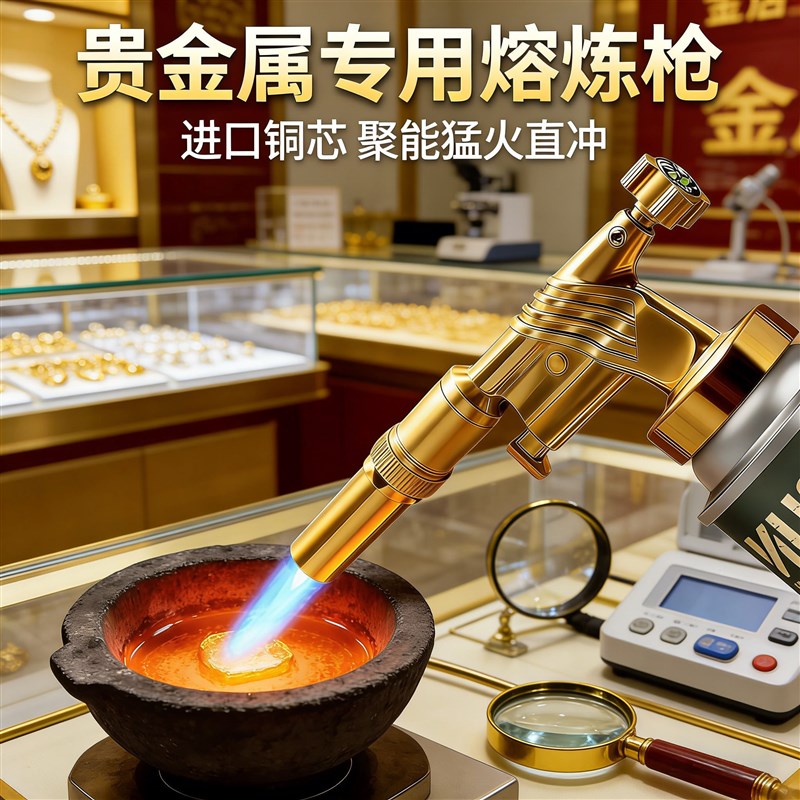 德国品质贵金属熔炼枪喷火枪w高温烧黄金熔金喷枪首饰焊接工具验