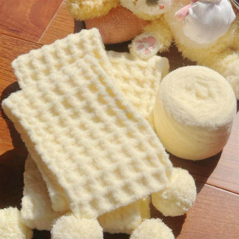 围巾毛线手工diy钩针编织材料包云朵绵绵线送男女友秋冬保暖围脖