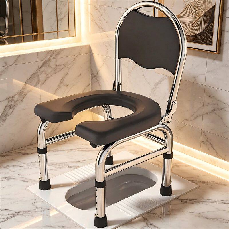 老人上厕所座椅可调高度坐便椅厕所不锈钢坐便器家用老人孕妇坐便