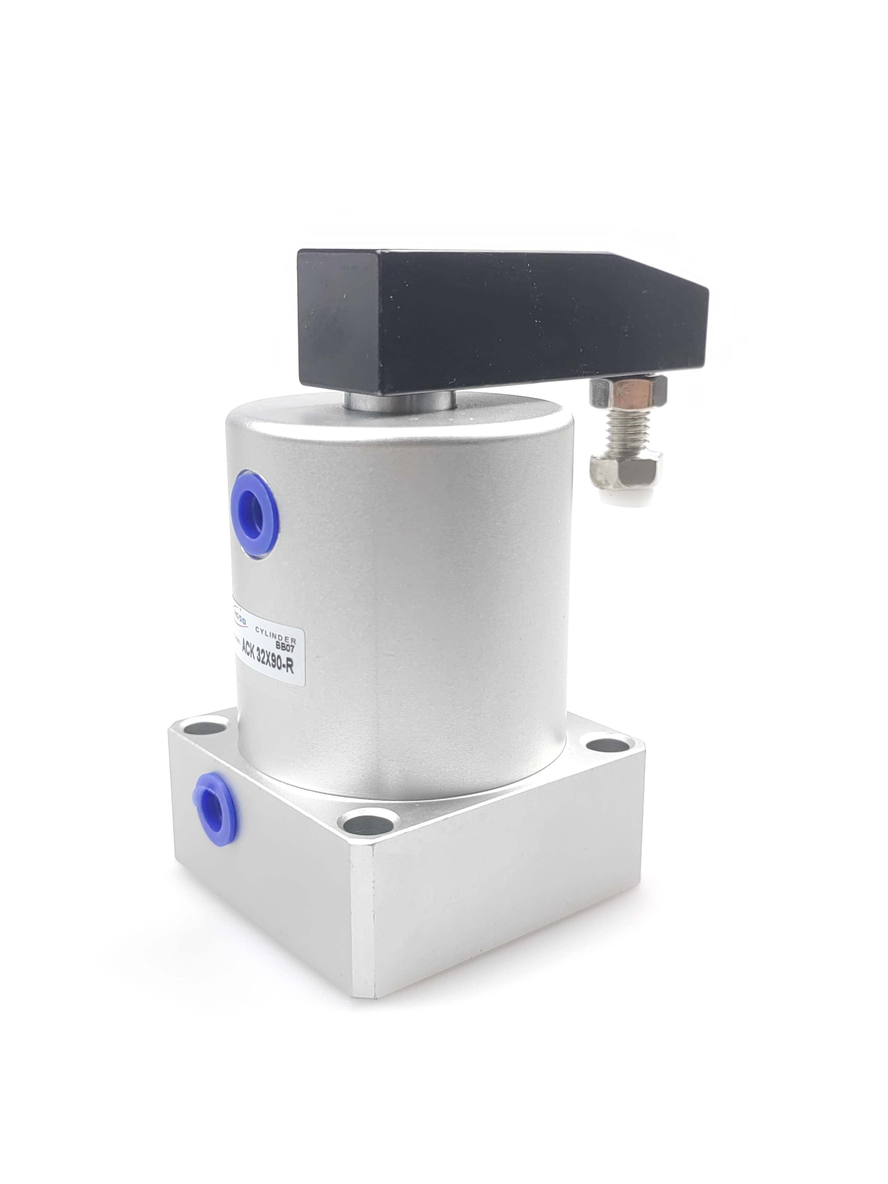 src旋转夹紧气缸90度180气动小型ack25转角下压32/40/50/63*90r/l