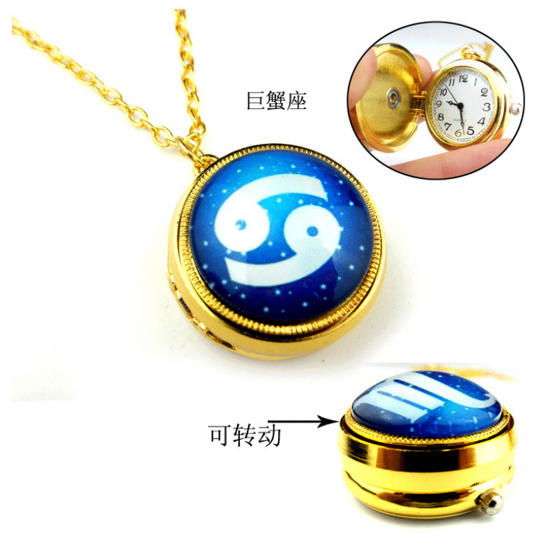 新款厂家直销十二星座巨蟹座项链