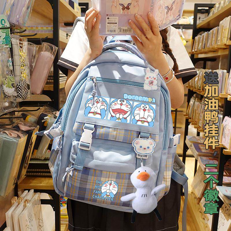 新款哆啦a梦叮当猫蓝胖子卡通初中小学生JK书包日系韩版双肩背包