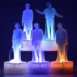 新款防弹少年团田柾国V金泰亨硕珍同款BTS3D明星周边店小夜灯摆件