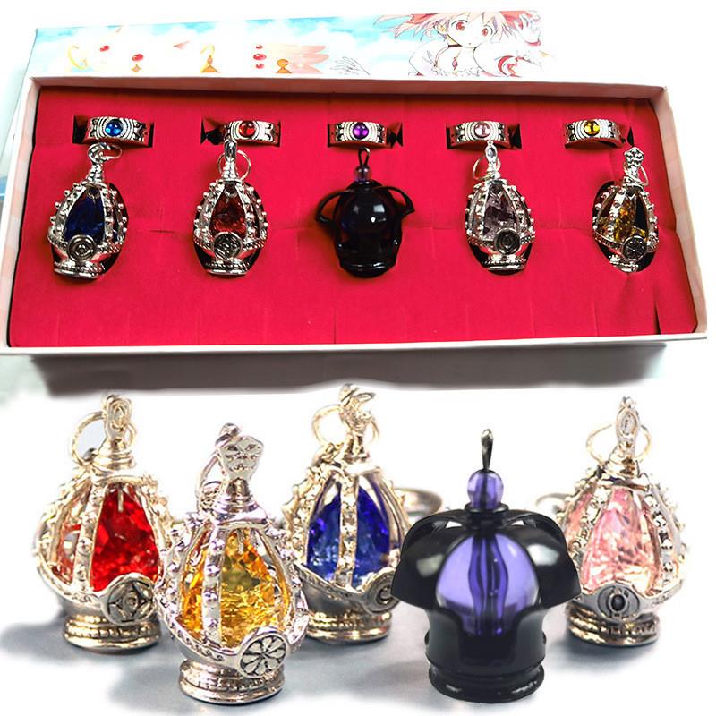 新款魔法少女项链套装 焰魔灵魂宝石灵核戒指Magic girl Necklace