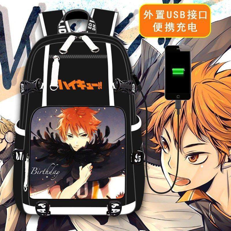 新款排球少年周边书包影山飞雄日向翔阳乌野双肩背包学院学生休闲