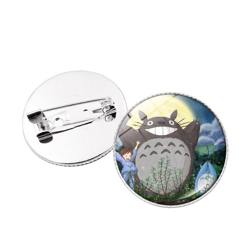 新款宫崎骏动漫龙猫胸针胸章饰品时光宝石水晶玻璃别针徽章衣服配
