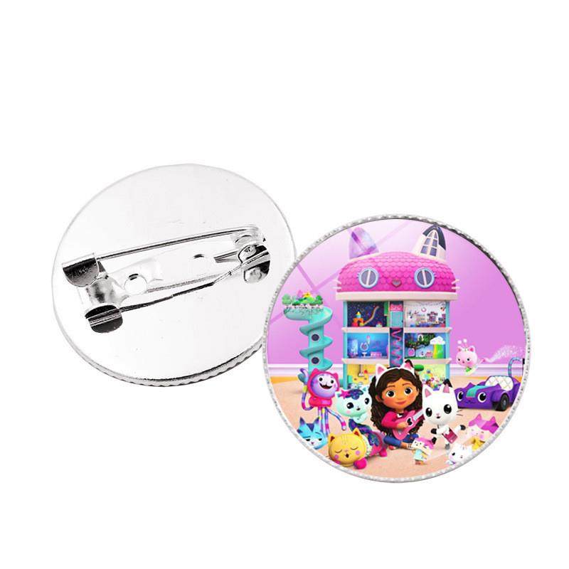 新款盖比娃娃屋饰品胸针百搭女孩礼物Gabbys Dollhouse别针徽章饰