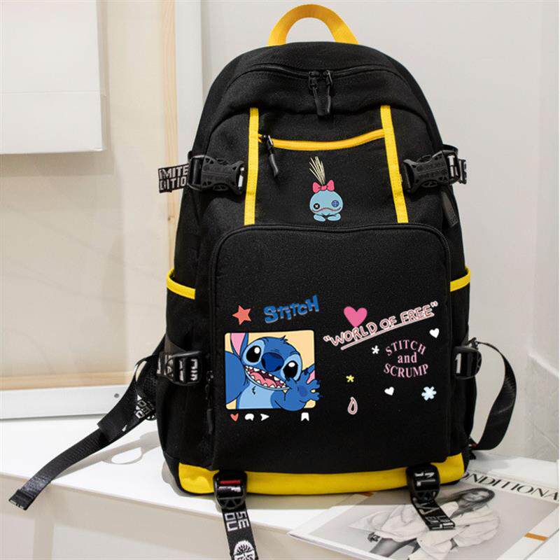 新款史迪仔书包高中初中生小学生双肩包男女大容量轻便减负牛津纺