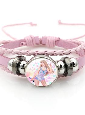 新款泰勒霉霉粉色手链饰品女孩礼物爆款Taylor Swift粉丝周边小礼